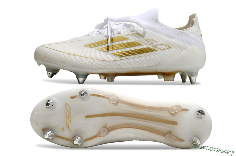 Adidas F50 Elite SG Football Boots - White/Gold 1