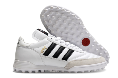 Adidas Mundial Team Astro TF Football Shoes - White/Black/Gold