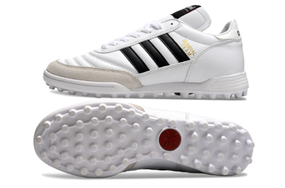 Adidas Mundial Team Astro TF Football Shoes - White/Black/Gold