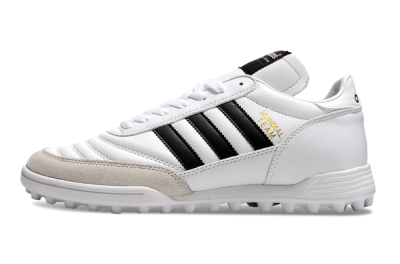 Adidas Mundial Team Astro TF Football Shoes - White/Black/Gold