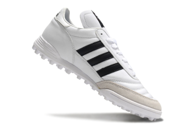 Adidas Mundial Team Astro TF Football Shoes - White/Black/Gold