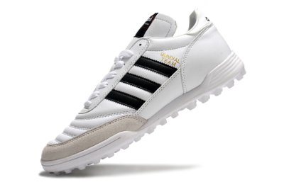 Adidas Mundial Team Astro TF Football Shoes - White/Black/Gold