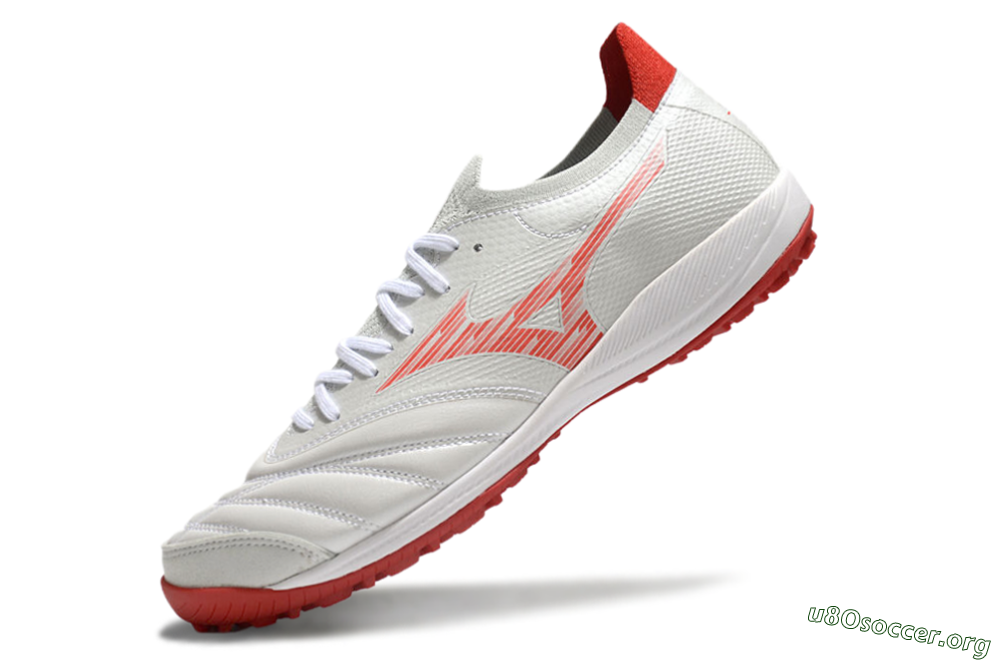 Mizuno Morelia Neo Sala M8 TF Football Shoes - Beige/Red/White 5