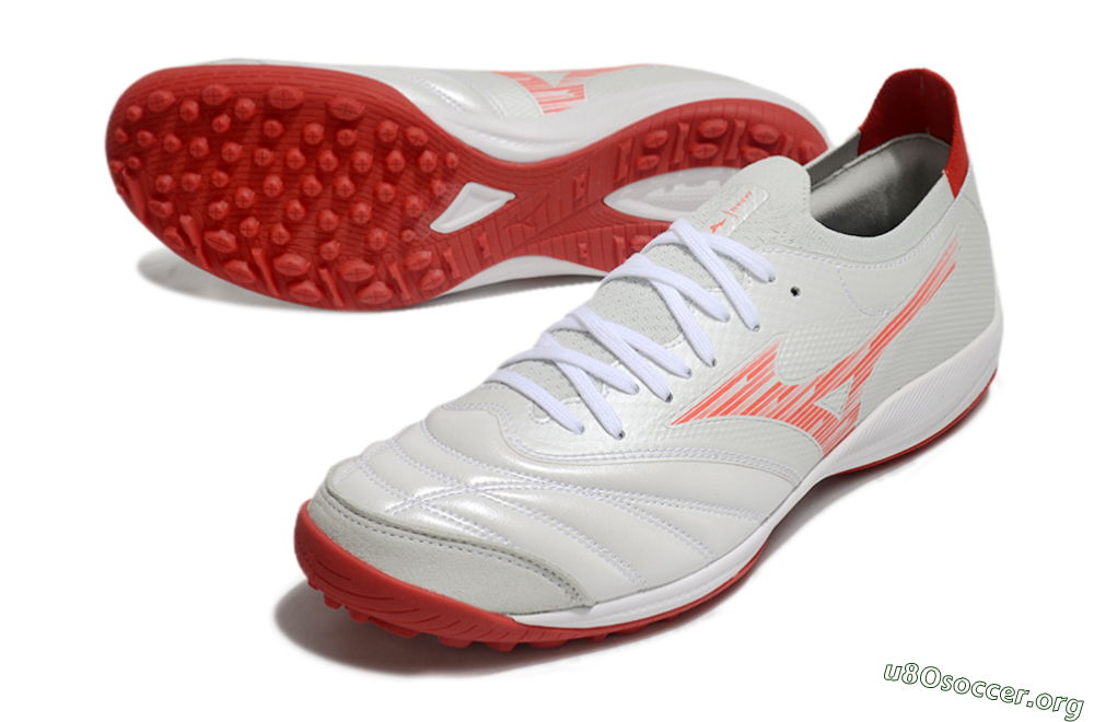 Mizuno Morelia Neo Sala M8 TF Football Shoes - Beige/Red/White 0