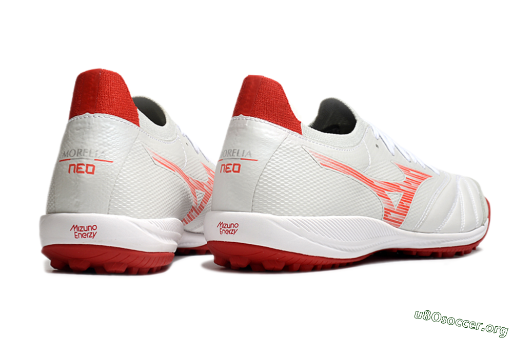 Mizuno Morelia Neo Sala M8 TF Football Shoes - Beige/Red/White 6