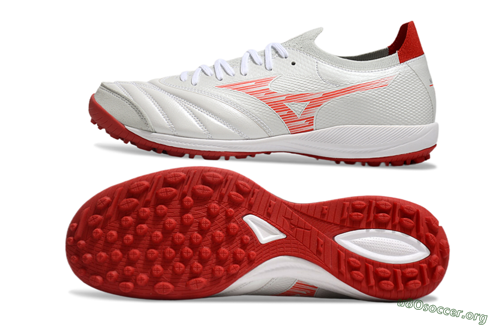 Mizuno Morelia Neo Sala M8 TF Football Shoes - Beige/Red/White 1