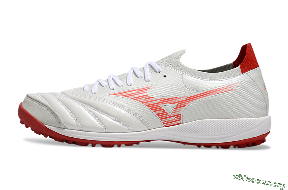 Mizuno Morelia Neo Sala M8 TF Football Shoes - Beige/Red/White 3