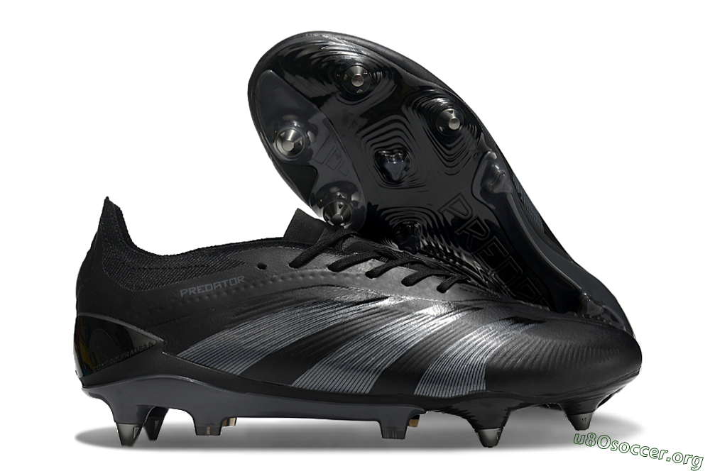 Adidas Predator 24 Elite SG Football Boots - Black/Silver 2
