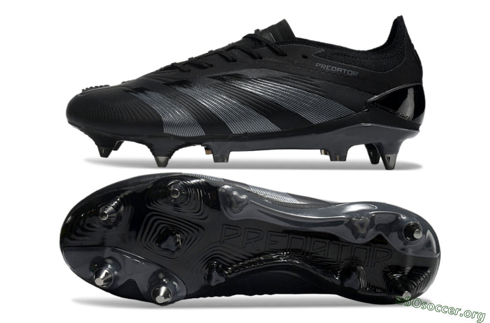 Adidas Predator 24 Elite SG Football Boots - Black/Silver 1