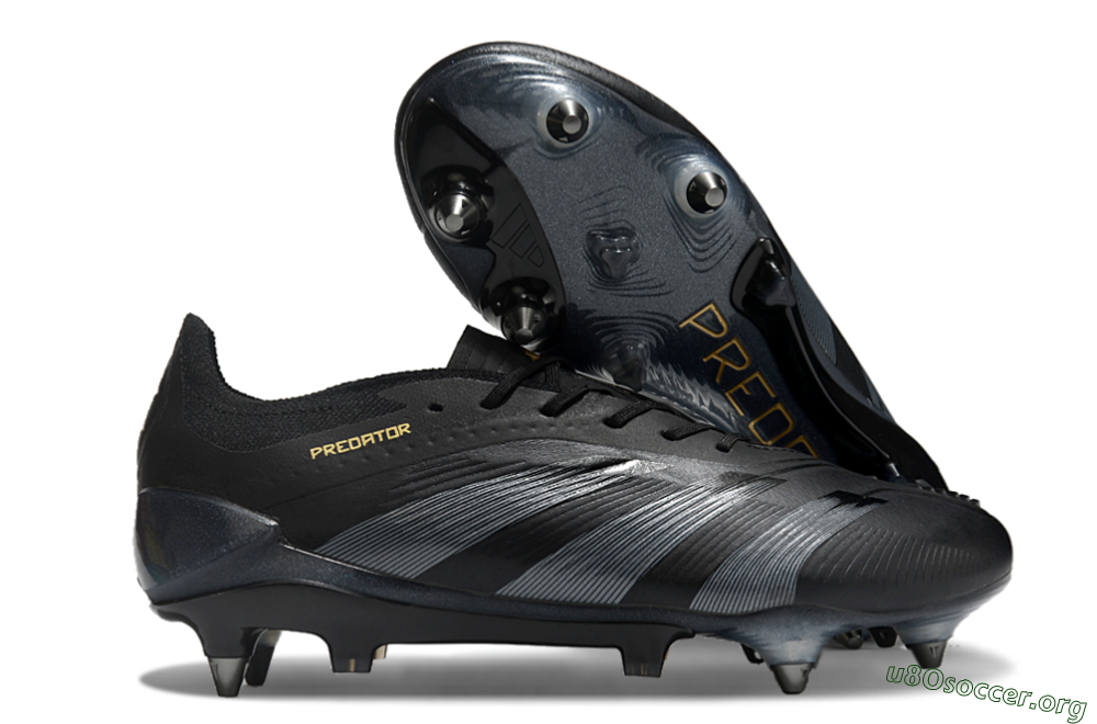 Adidas Predator 24 Elite SG Football Boots - Black/Silver/Gold 1
