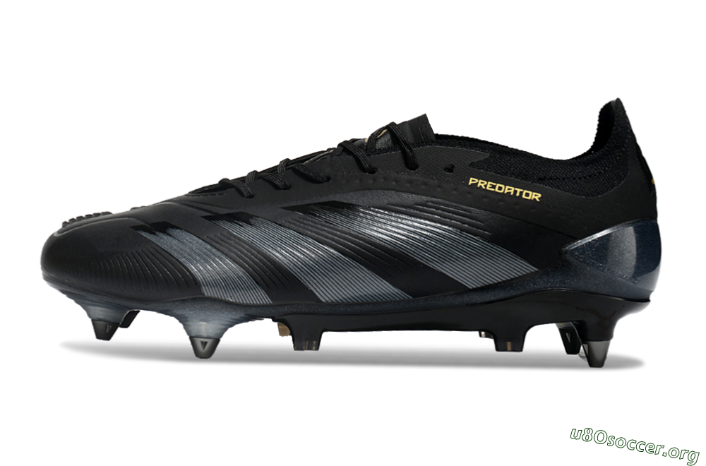 Adidas Predator 24 Elite SG Football Boots - Black/Silver/Gold 2