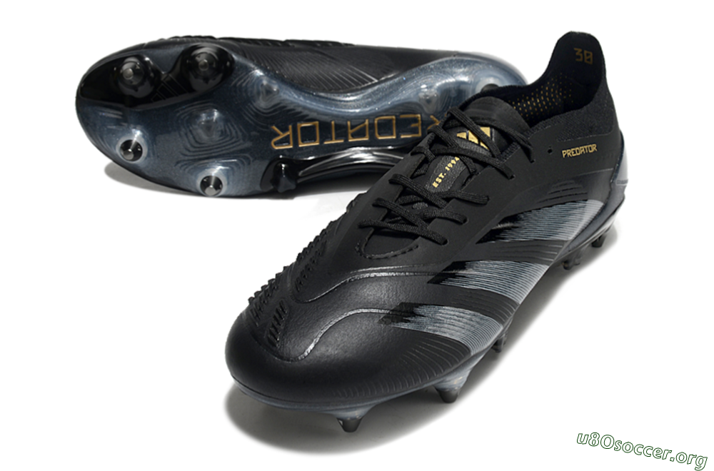 Adidas Predator 24 Elite SG Football Boots - Black/Silver/Gold 3