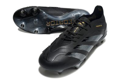 Adidas Predator 24 Elite SG Football Boots - Black/Silver/Gold