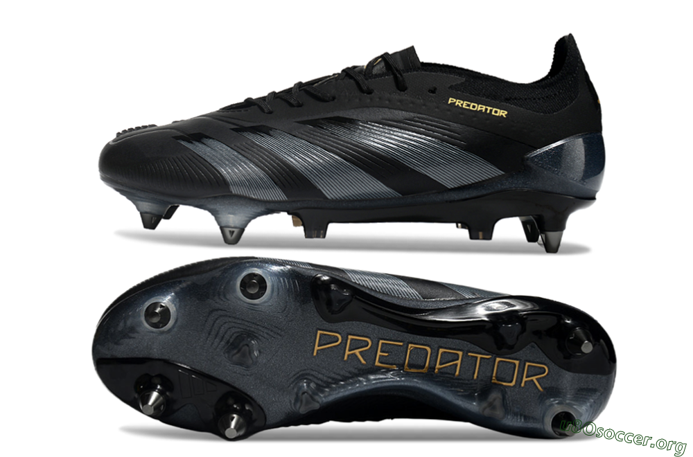Adidas Predator 24 Elite SG Football Boots - Black/Silver/Gold 4
