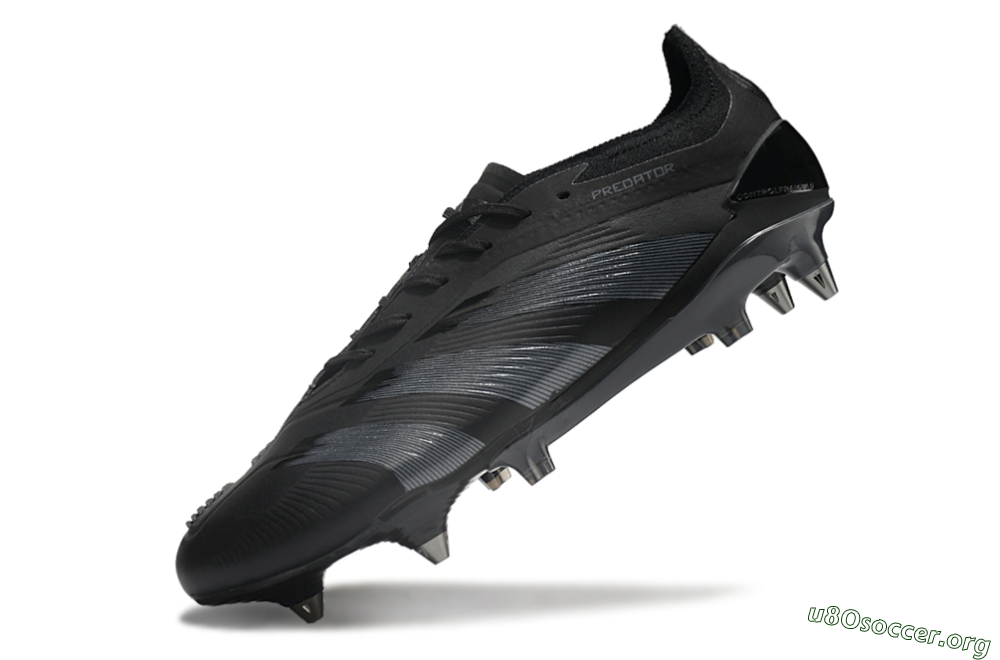 Adidas Predator 24 Elite SG Football Boots - Black/Silver/Gold 6