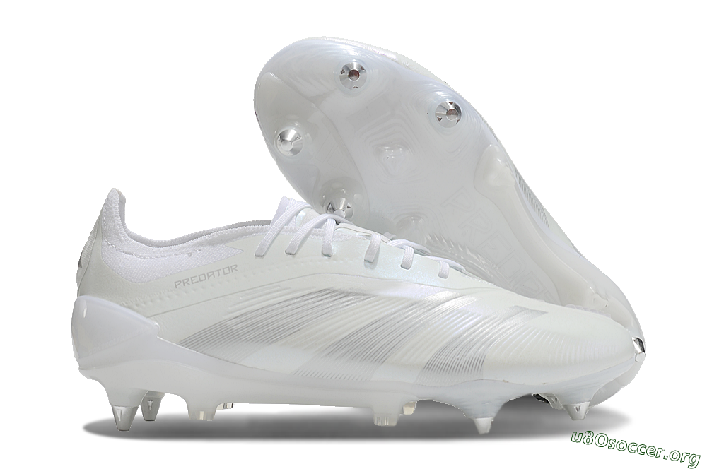 Adidas Predator 24 Elite SG Football Boots - Beige/White/Silver 2