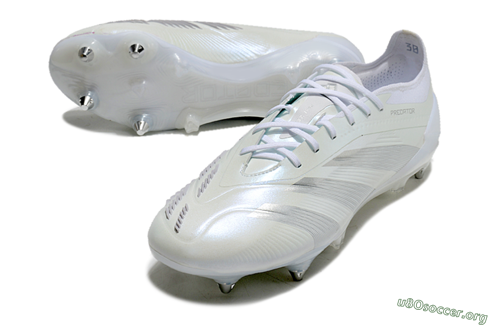 Adidas Predator 24 Elite SG Football Boots - Beige/White/Silver 0