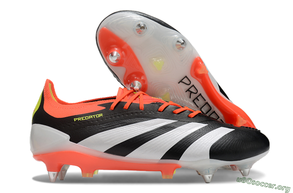 Adidas Predator 24 Elite SG Football Boots - Black/White/Red 2