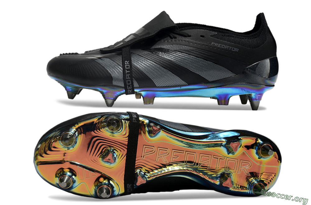 Adidas Predator Elite Foldover Tongue SG Football Boots - Black/Silver/Gold 1