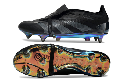 Adidas Predator Elite Foldover Tongue SG Football Boots - Black/Silver/Gold