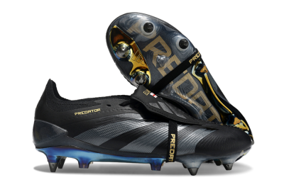 Adidas Predator Elite Foldover Tongue SG Football Boots - Black/Silver/Gold