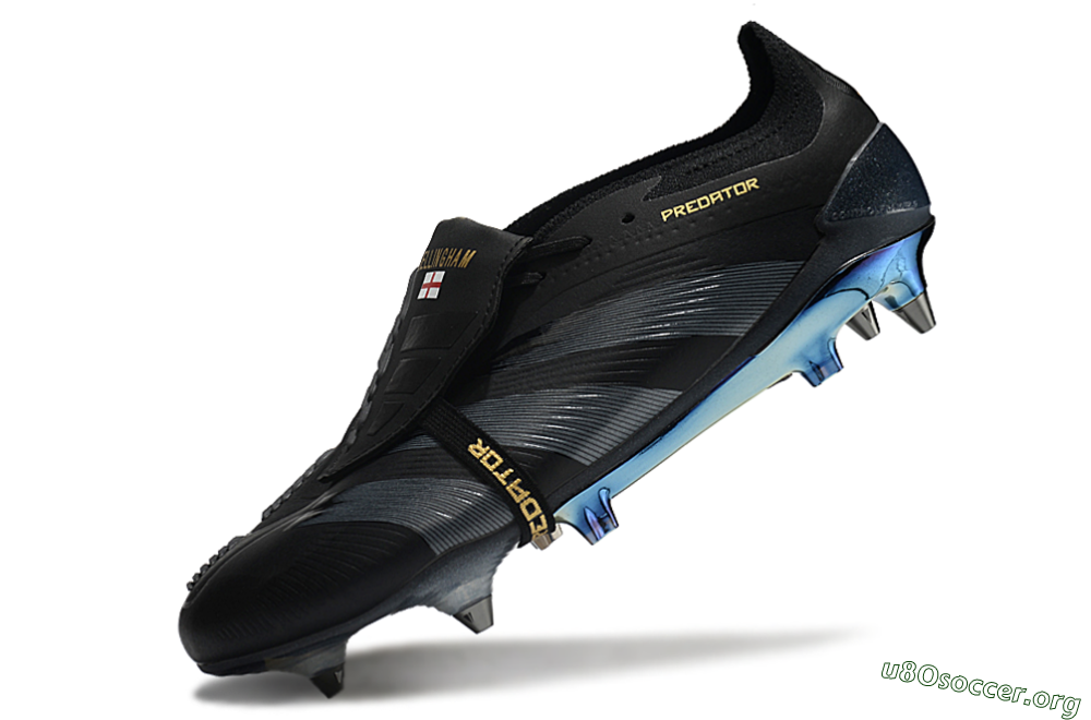 Adidas Predator Elite Foldover Tongue SG Football Boots - Black/Silver/Gold 5