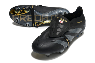 Adidas Predator Elite Foldover Tongue SG Football Boots - Black/Silver/Gold