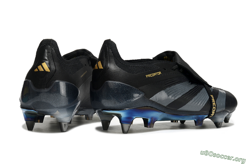 Adidas Predator Elite Foldover Tongue SG Football Boots - Black/Silver/Gold 6