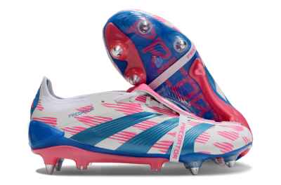 Adidas Predator Elite Foldover Tongue SG Football Boots - White/Pink/Blue