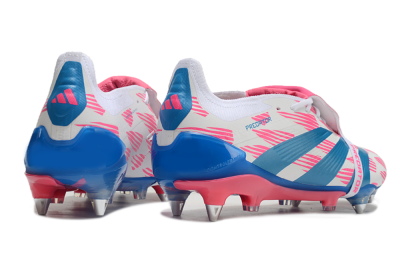 Adidas Predator Elite Foldover Tongue SG Football Boots - White/Pink/Blue