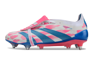 Adidas Predator Elite Foldover Tongue SG Football Boots - White/Pink/Blue