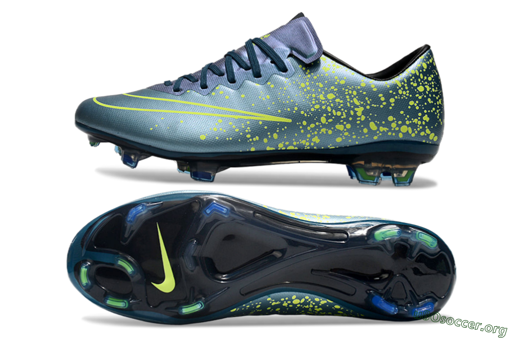 Nike Mercurial Vapor 10 FG Football Boots - Jade/Yellow/Black 1