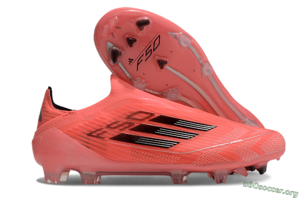 Adidas F50 Elite Laceless FG Football Boots - Red/Black 2