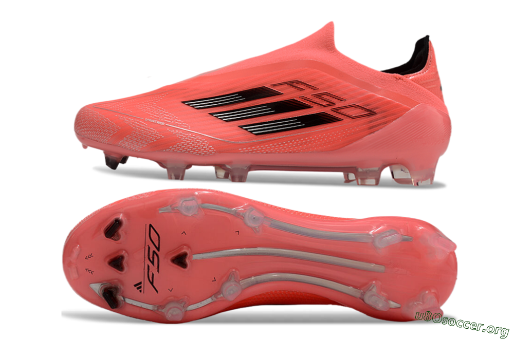 Adidas F50 Elite Laceless FG Football Boots - Red/Black 1