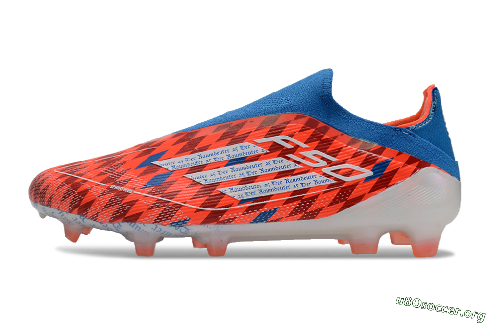 Adidas F50 Elite Laceless FG Football Boots - Red/White/Blue 3