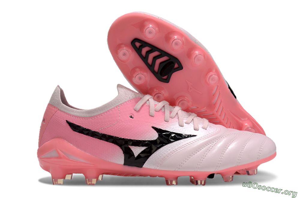 Mizuno Morelia Neo 4 FG Football Boots - Pink/Black/White 2
