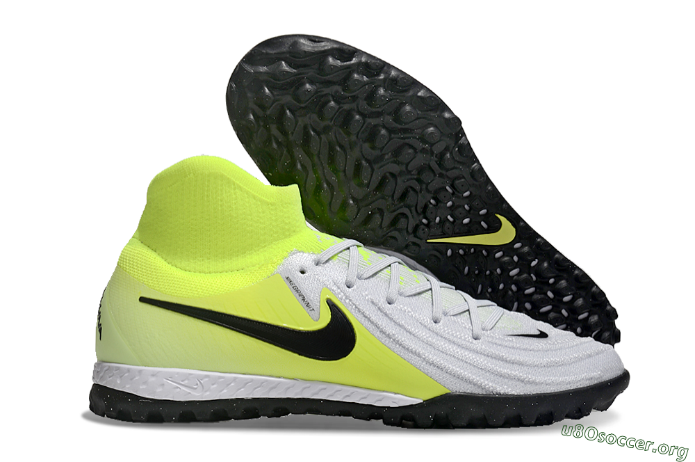 Nike Phantom Luna Elite NU TF Football Shoes - Grey/Yellow/Black 2