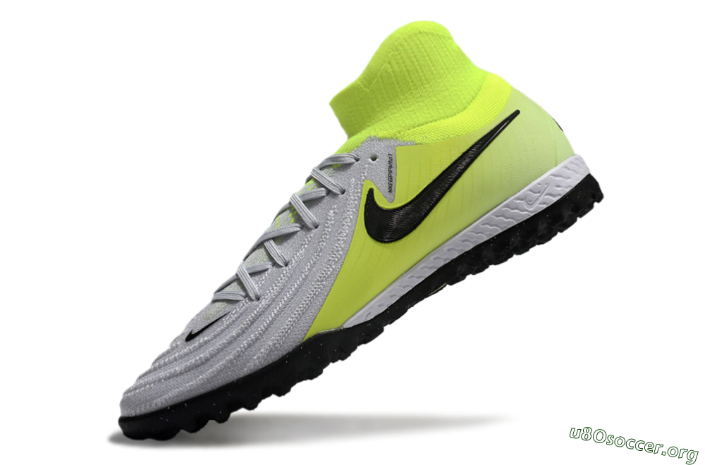 Nike Phantom Luna Elite NU TF Football Shoes - Grey/Yellow/Black 5