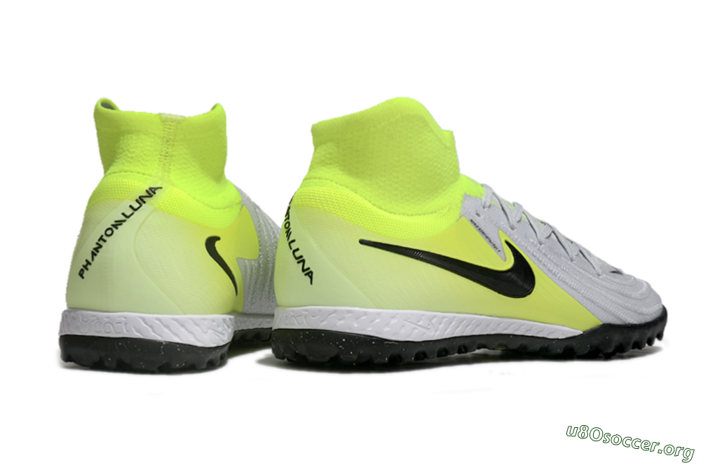 Nike Phantom Luna Elite NU TF Football Shoes - Grey/Yellow/Black 6