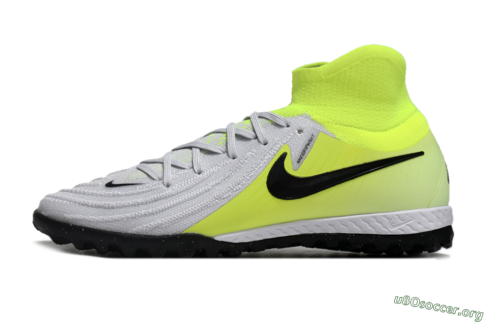 Nike Phantom Luna Elite NU TF Football Shoes - Grey/Yellow/Black 3