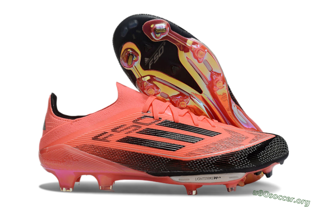 Adidas F50+ Lightstrike Pro FG Football Boots - Red/Black 2