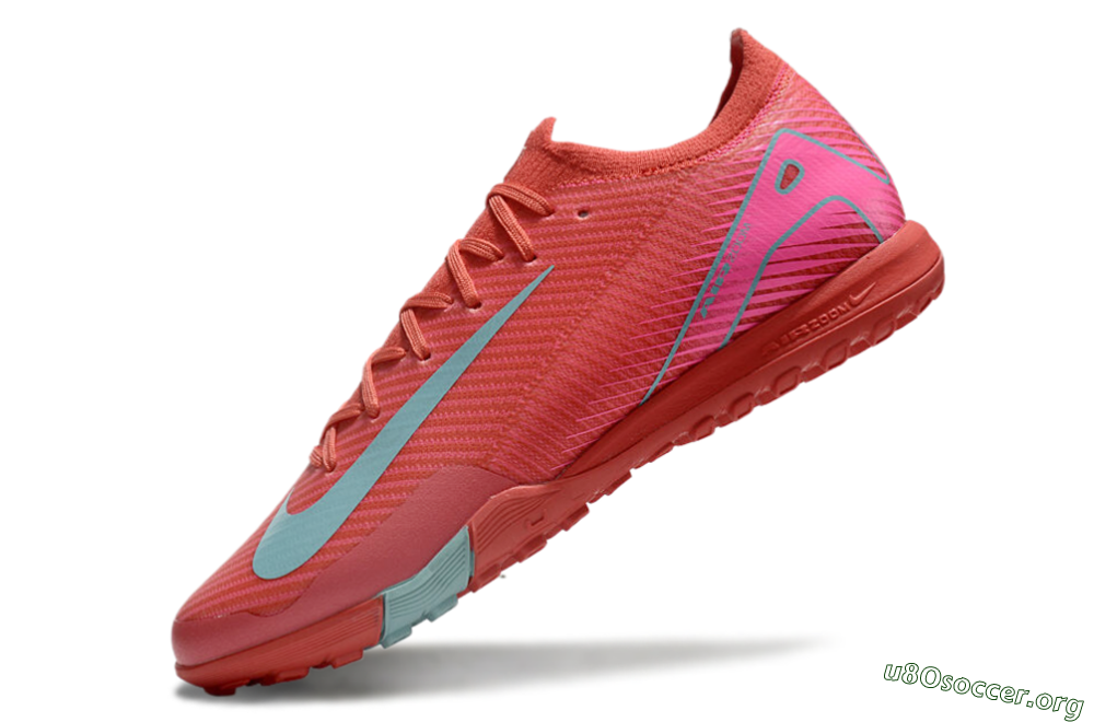 Nike Air Zoom Mercurial Vapor 16 Elite TF Football Shoes - Red/Jade/White 5