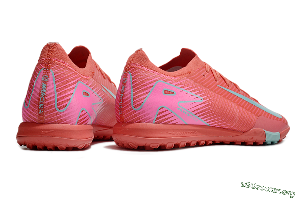 Nike Air Zoom Mercurial Vapor 16 Elite TF Football Shoes - Red/Jade/White 6