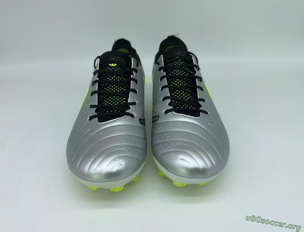Nike Tiempo Legend 10 Elite AG Football Boots - Silver/Black/Yellow