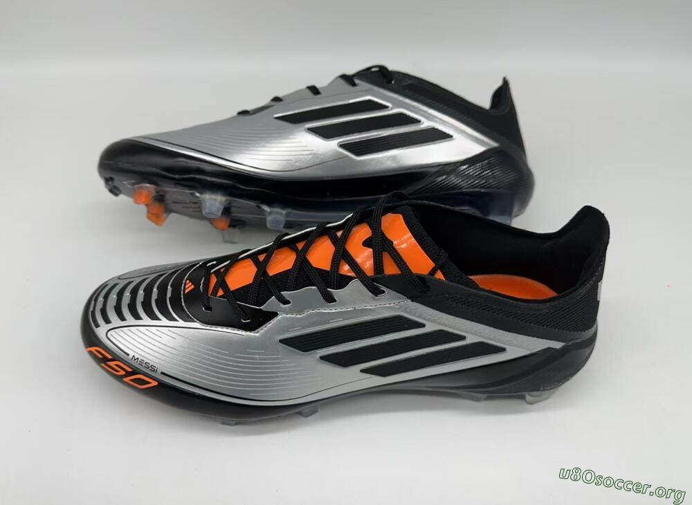 Adidas F50 Elite Messi FG Football Boots - Silver/Black/Orange