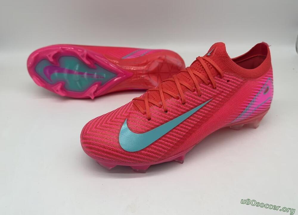 Nike Air Zoom Mercurial Vapor 16 Elite FG Football Boots - Red/Jade/White