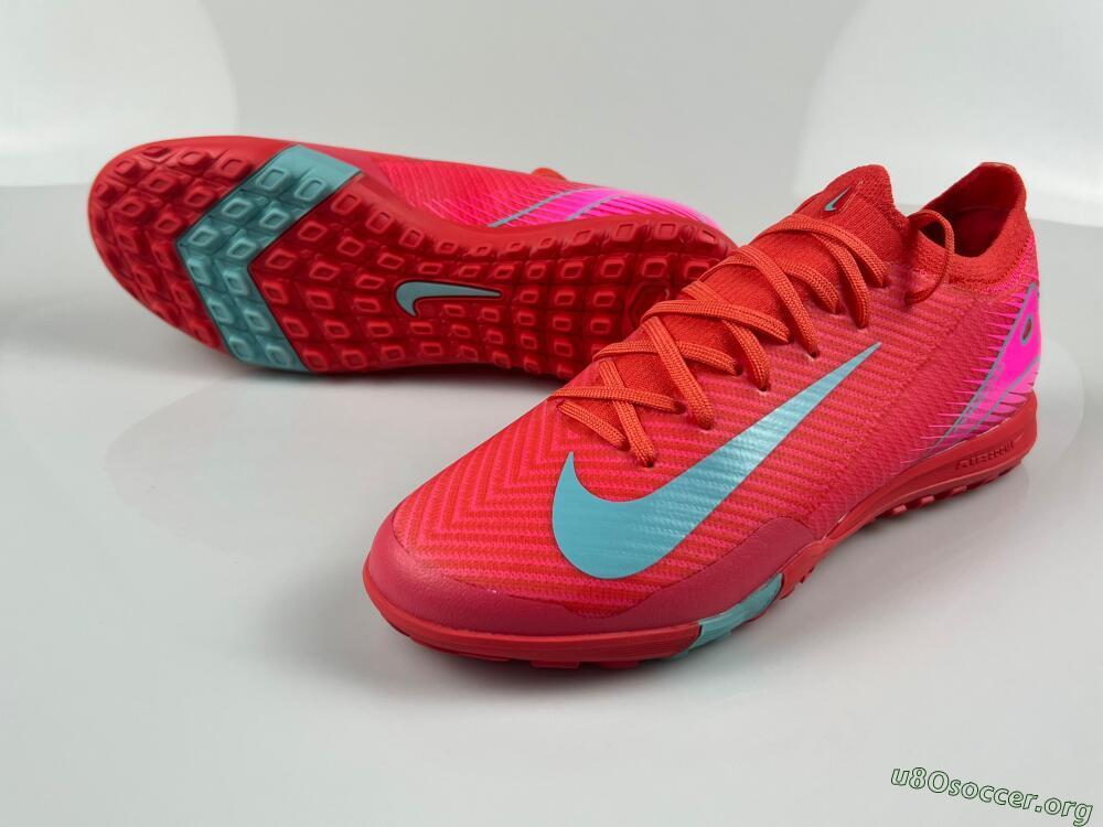 Nike Air Zoom Mercurial Vapor 16 Elite TF Football Shoes - Red/Jade/White