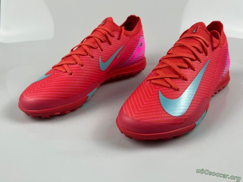 Nike Air Zoom Mercurial Vapor 16 Elite TF Football Shoes - Red/Jade/White