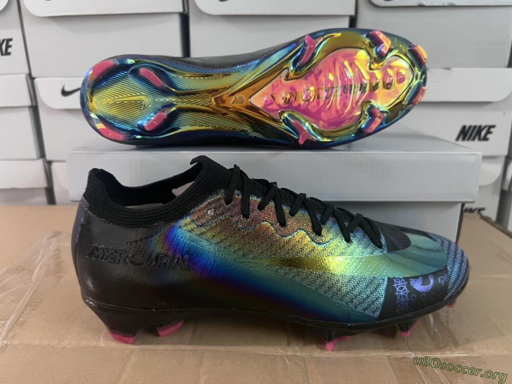 Nike Air Zoom Mercurial Vapor 15 Elite FG Football Boots - Blue/Black/Gold