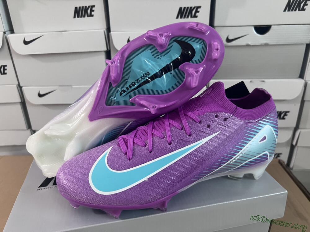 Nike Air Zoom Mercurial Vapor 16 Elite FG Football Boots - Purple/Mint